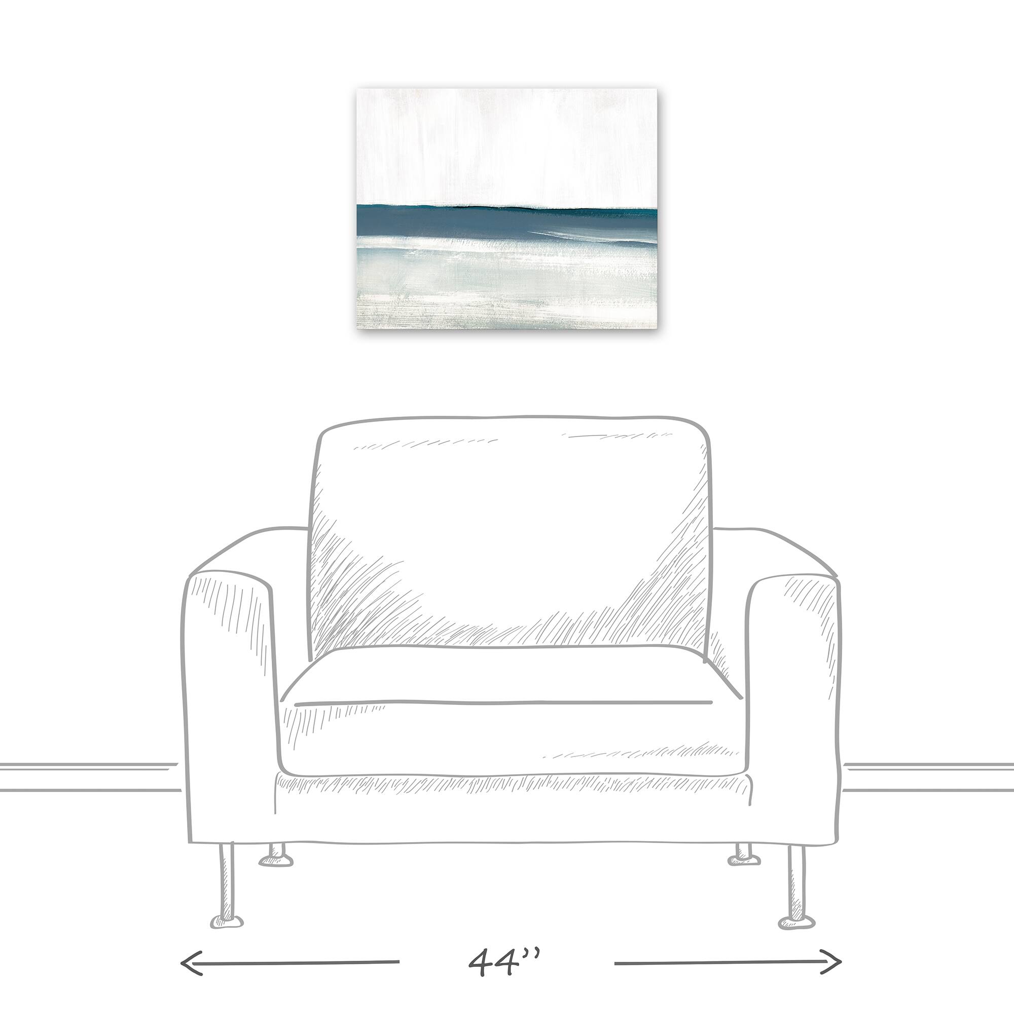 Distressed Abstract Waves Canvas Wall Art
